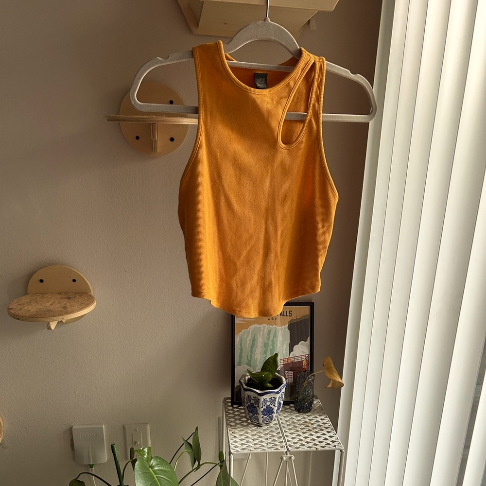 Wild Fable Yellow Cropped Tank